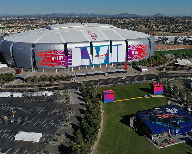 State Farm Stadium during Super Bowl LVII